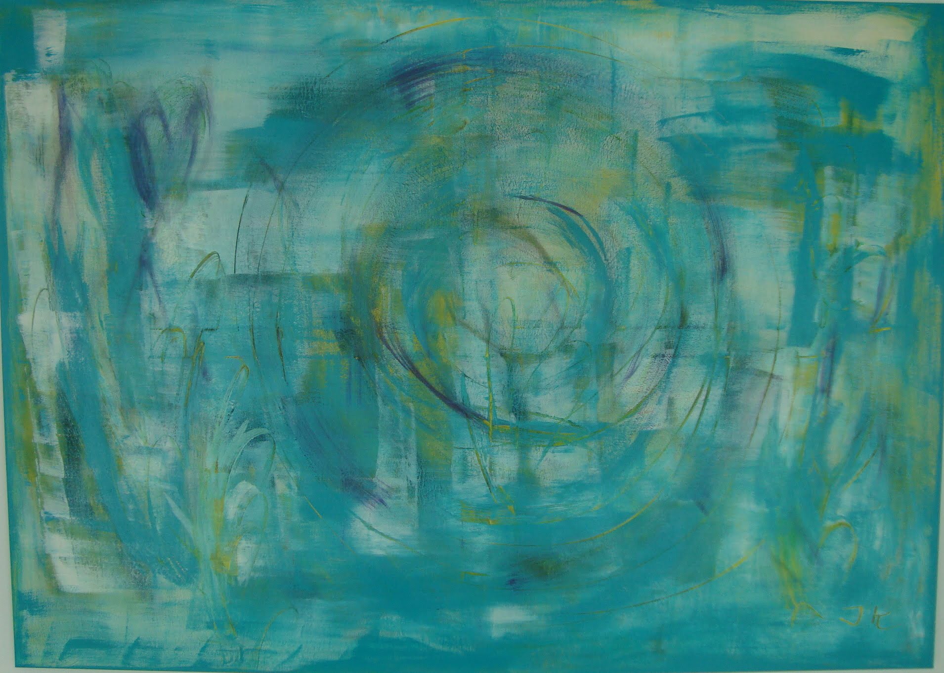 Impression in Türkis von Künstlerin Irmgard Koch