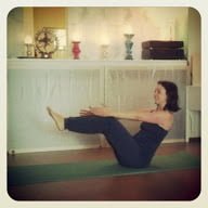 Yoga-Übung das Boot