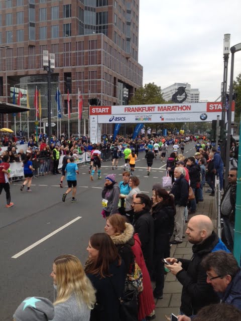Start und Ziel bei der Frankfurter Festhalle