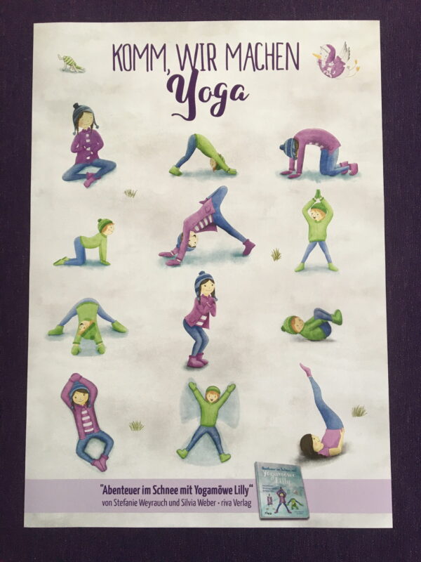 Poster "Abenteuer im Schnee mit Yogamöwe Lilly"